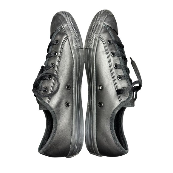 Converse All Star Black Leather Low-Top Women's Shoes 564986C, Size 6 - Picture 7 of 11